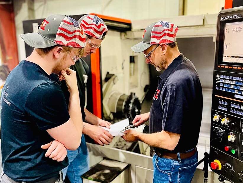 Career employees at Abbott Tool machine shop